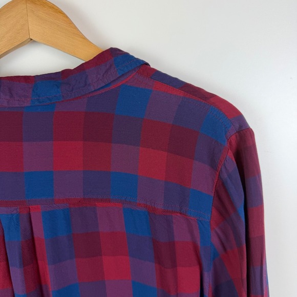 Cato Est 1946 Plaid Button Up Shirt Size 26/28W Lightweight Grunge Relaxed Fall - Picture 3 of 9